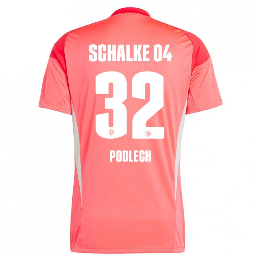 Danxen Kinderen Luca Podlech #32 Koraal Rood Keepersshirt 2025/26 T-Shirt België