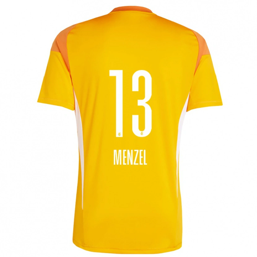 Danxen Kinderen Phillip Menzel #13 Geel Oranje Keepersshirt 2025/26 T-Shirt België