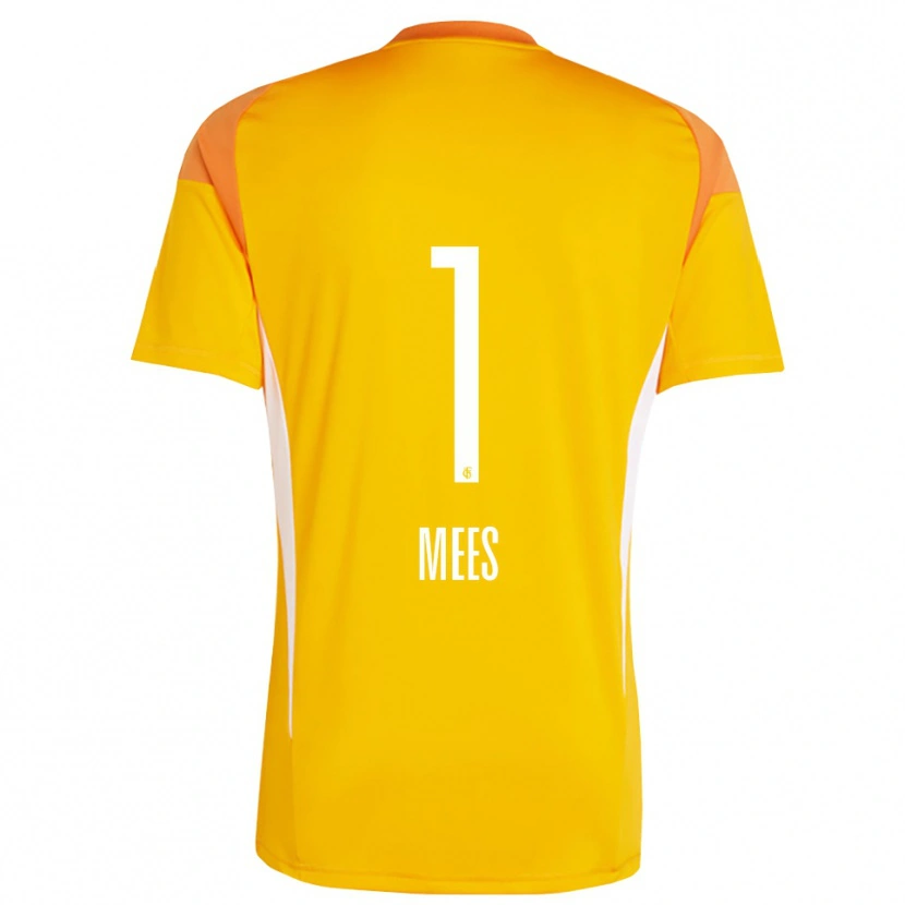 Danxen Kinderen Alexander Mees #1 Geel Oranje Keepersshirt 2025/26 T-Shirt België
