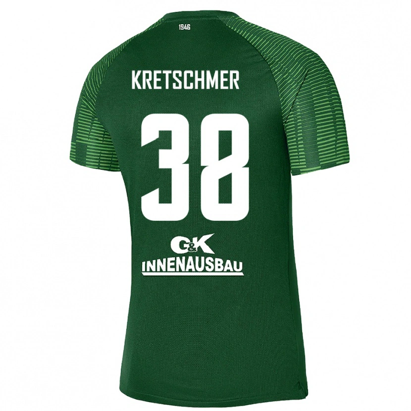 Danxen Kinderen Theo Kretschmer #38 Diep Groen Zwart Keepersshirt 2025/26 T-Shirt België