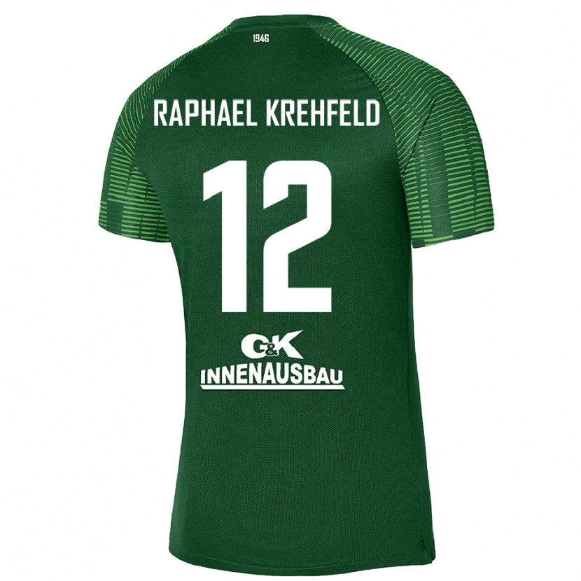 Danxen Kinderen Luca Raphael Krehfeld #12 Diep Groen Zwart Keepersshirt 2025/26 T-Shirt België