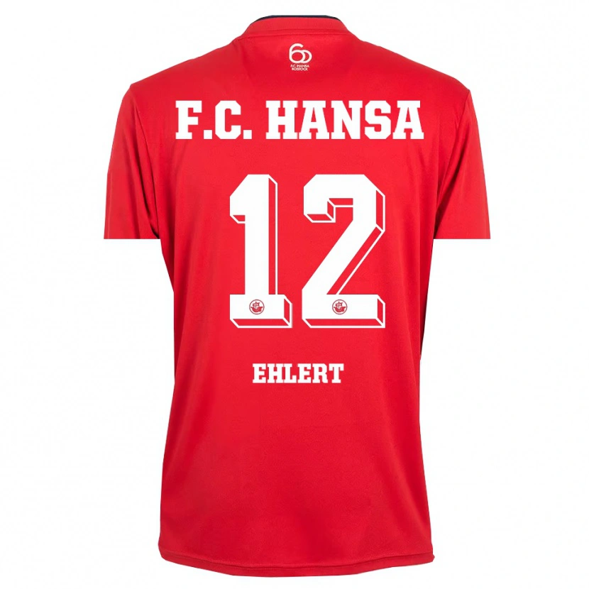 Danxen Kinderen Jonas Ehlert #12 Rood Wit Keepersshirt 2025/26 T-Shirt België
