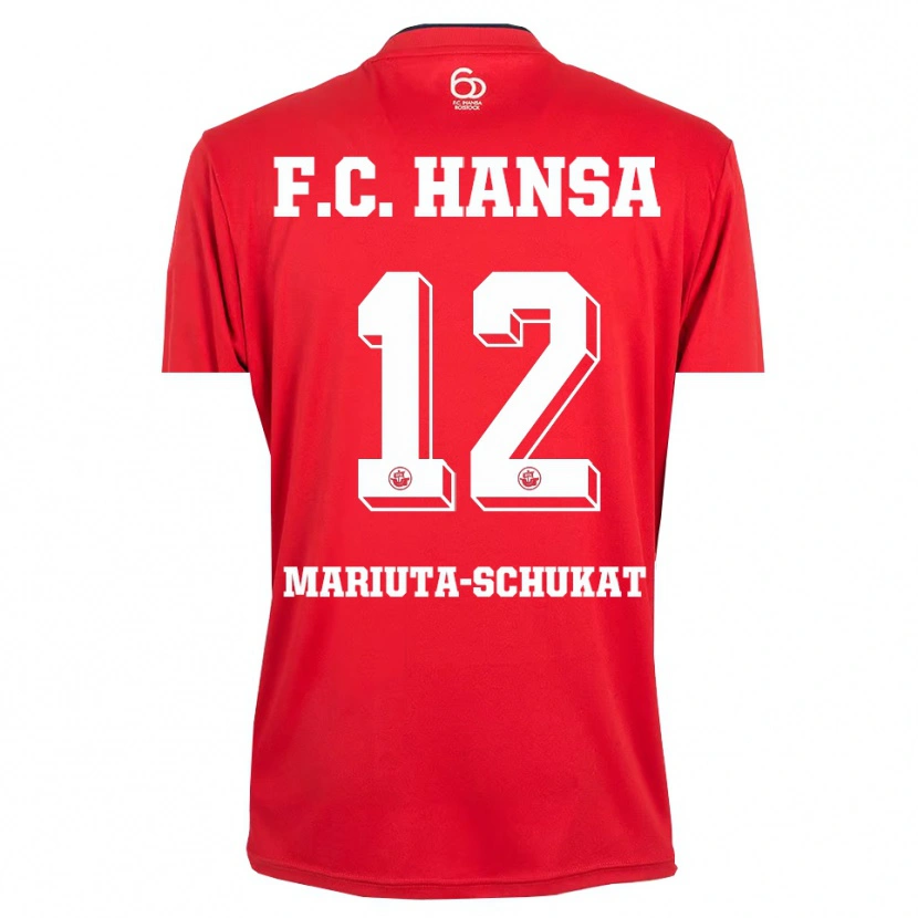 Danxen Kinderen Lara Mariuta-Schukat #12 Rood Wit Keepersshirt 2025/26 T-Shirt België