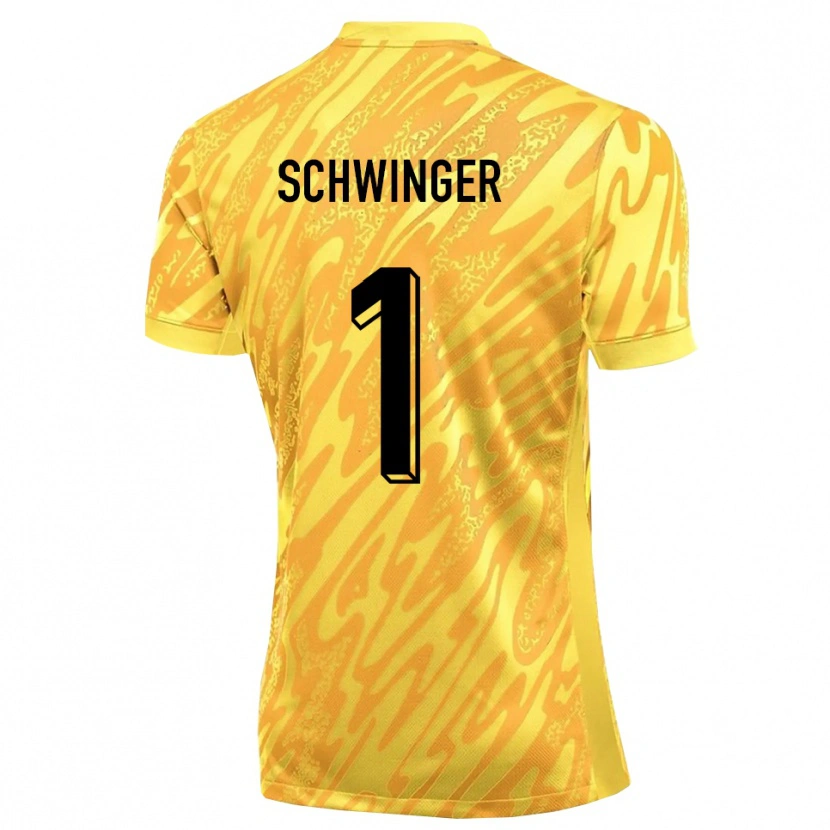 Danxen Kinderen Holm Schwinger #1 Geel Oranje Keepersshirt 2025/26 T-Shirt België