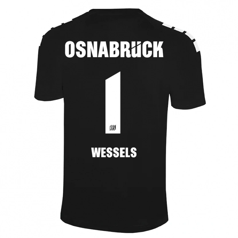 Danxen Kinderen Felix Wessels #1 Zwart Wit Keepersshirt 2025/26 T-Shirt België
