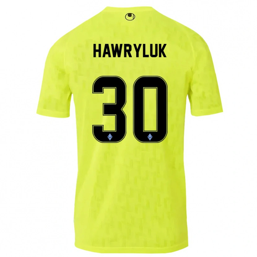 Danxen Kinderen Lucien Hawryluk #30 Geel Zwart Keepersshirt 2025/26 T-Shirt België