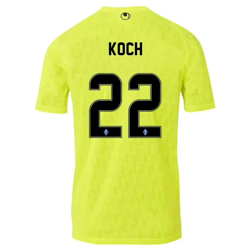 Danxen Kinderen Nico Koch #22 Geel Zwart Keepersshirt 2025/26 T-Shirt België