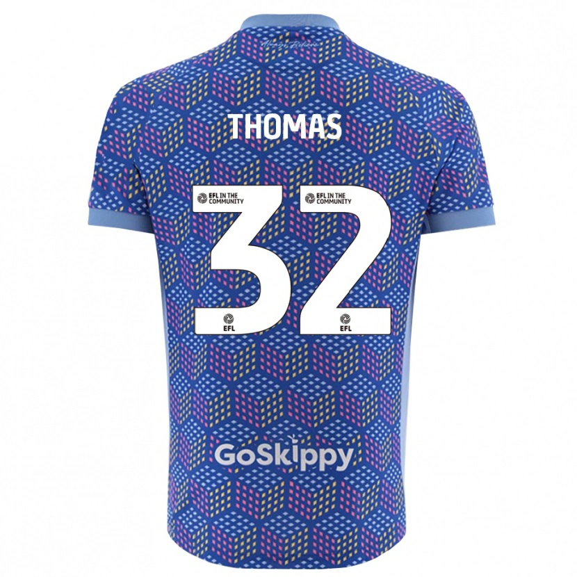 Danxen Kinderen Lewis Thomas #32 Blauw Zwart Keepersshirt 2025/26 T-Shirt België