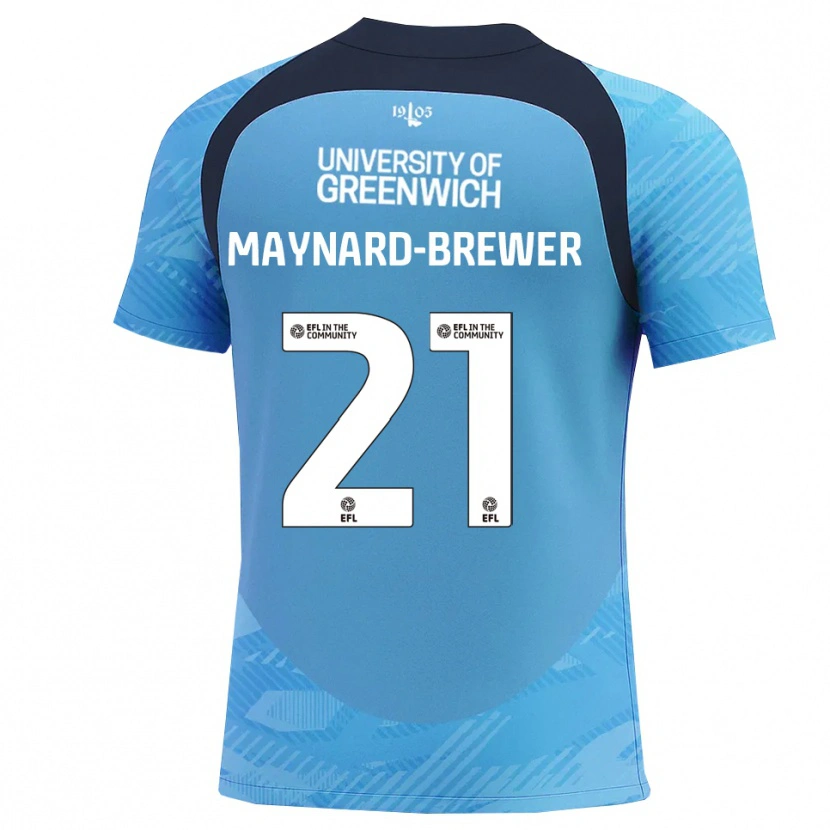 Danxen Kinderen Ashley Maynard-Brewer #21 Blauw Wit Keepersshirt 2025/26 T-Shirt België