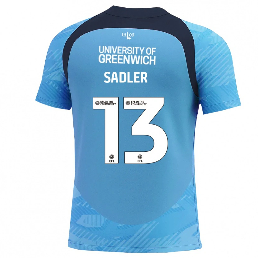 Danxen Kinderen Jude Sadler #13 Blauw Wit Keepersshirt 2025/26 T-Shirt België