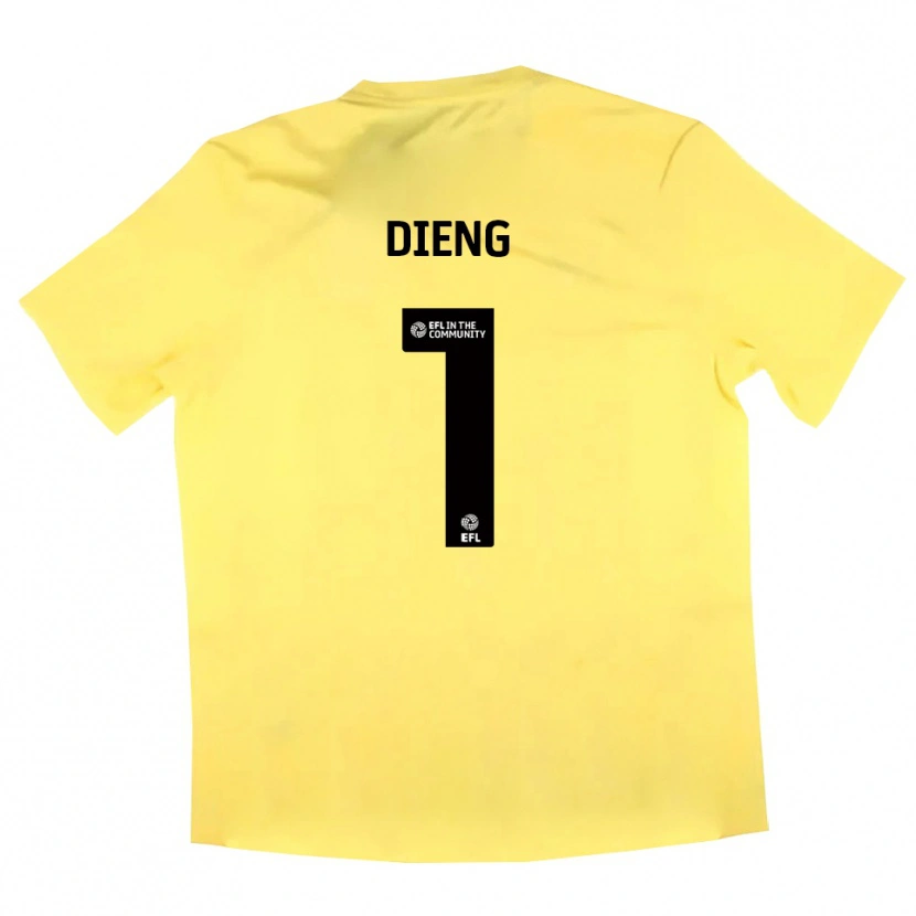 Danxen Kinderen Seny Dieng #1 Geel Zwart Keepersshirt 2025/26 T-Shirt België