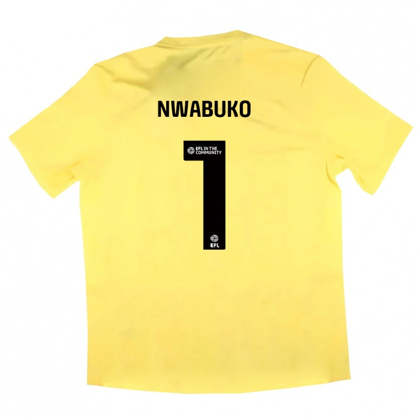 Danxen Kinderen Sam Nwabuko #1 Geel Zwart Keepersshirt 2025/26 T-Shirt België
