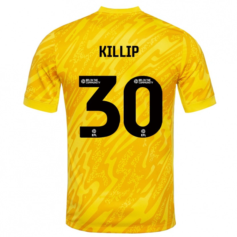 Danxen Kinderen Ben Killip #30 Geel Zwart Keepersshirt 2025/26 T-Shirt België