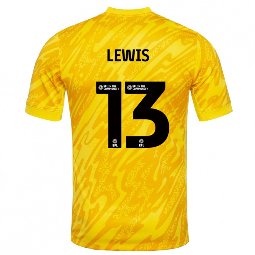 Danxen Kinderen Karl Lewis #13 Geel Zwart Keepersshirt 2025/26 T-Shirt België