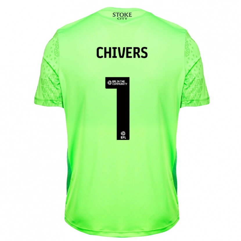 Danxen Kinderen Ben Chivers #1 Groen Zwart Keepersshirt 2025/26 T-Shirt België