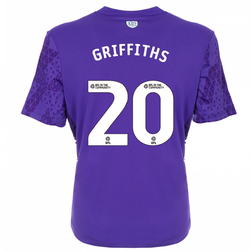 Danxen Kinderen Josh Griffiths #20 Paars Wit Keepersshirt 2025/26 T-Shirt België