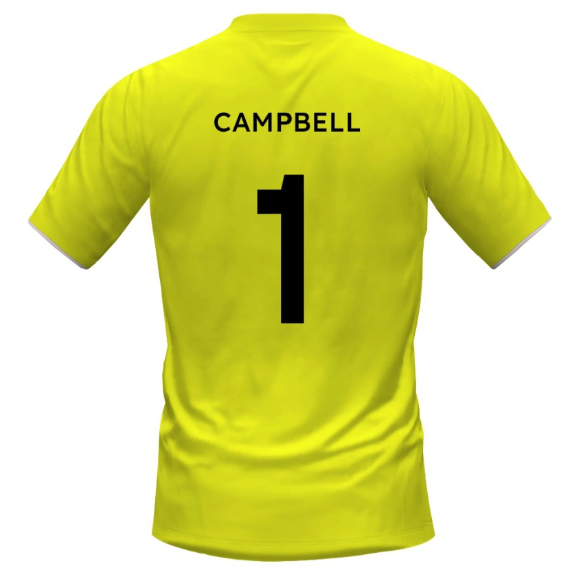 Danxen Kinderen Maison Campbell #1 Geel Zwart Keepersshirt 2025/26 T-Shirt België