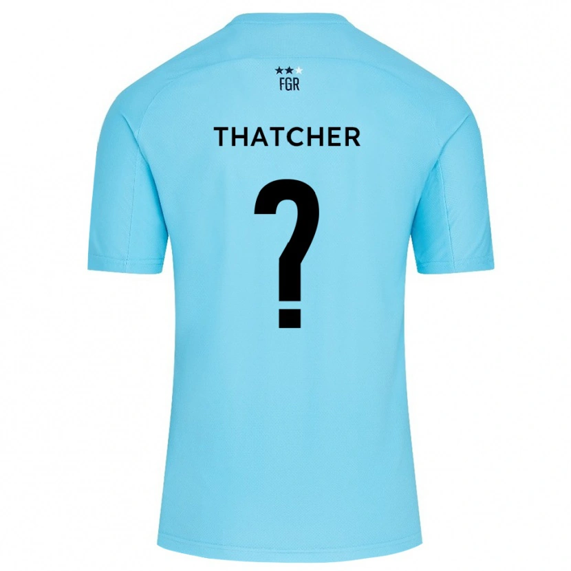 Danxen Kinderen Katie Thatcher #0 Hemelsblauw Wit Keepersshirt 2025/26 T-Shirt België