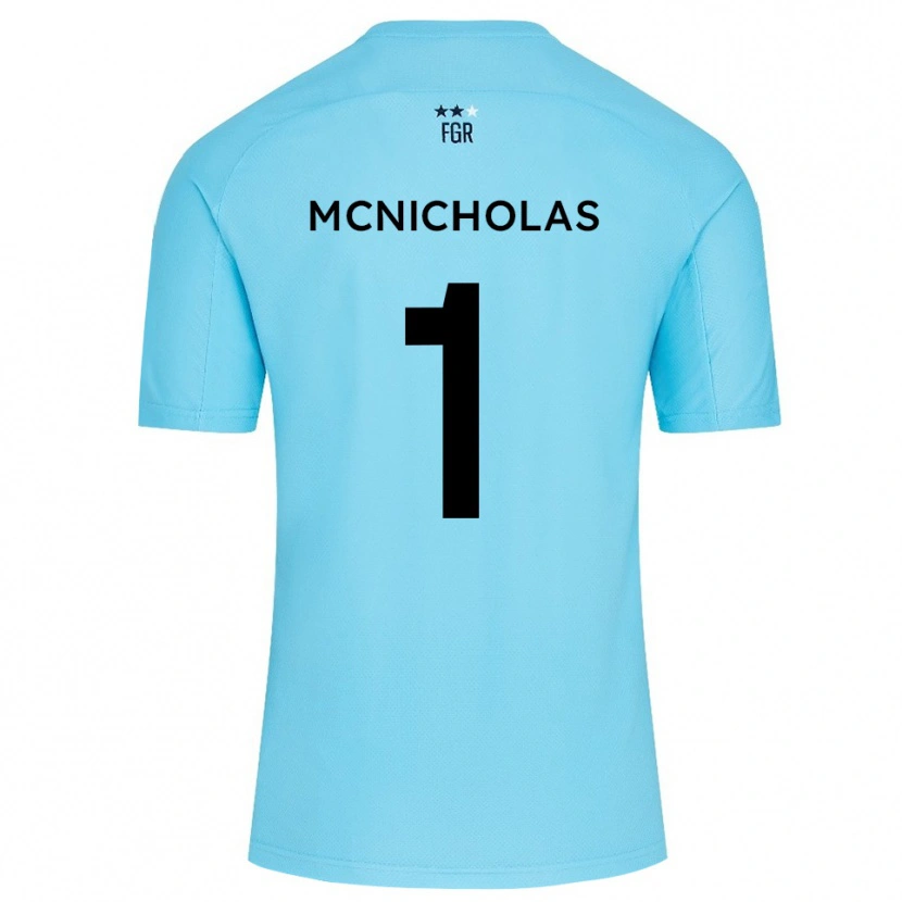 Danxen Kinderen Luke McNicholas #1 Hemelsblauw Wit Keepersshirt 2025/26 T-Shirt België