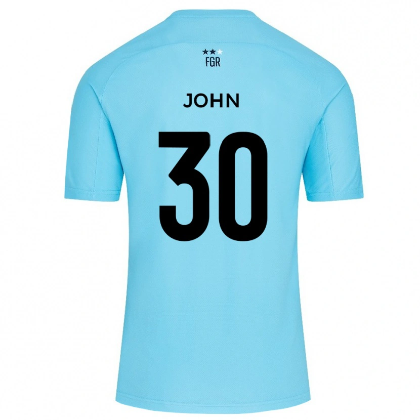 Danxen Kinderen Dylan John #30 Hemelsblauw Wit Keepersshirt 2025/26 T-Shirt België