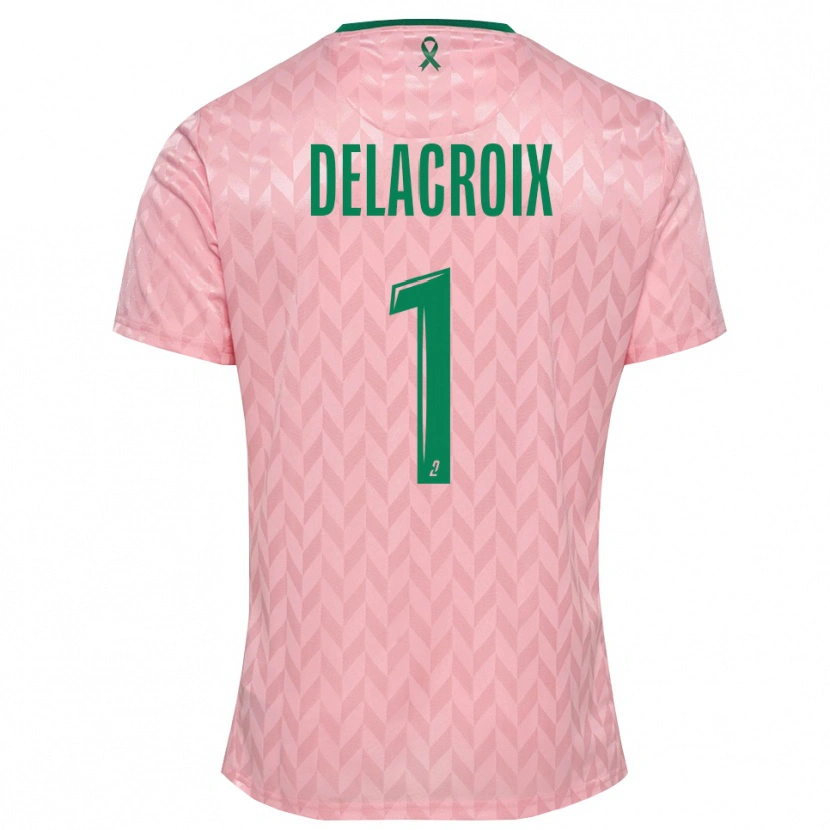 Danxen Kinderen Noa Delacroix #1 Roze Groen Keepersshirt 2025/26 T-Shirt België