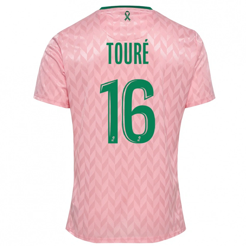 Danxen Kinderen Issiaka Touré #16 Roze Groen Keepersshirt 2025/26 T-Shirt België