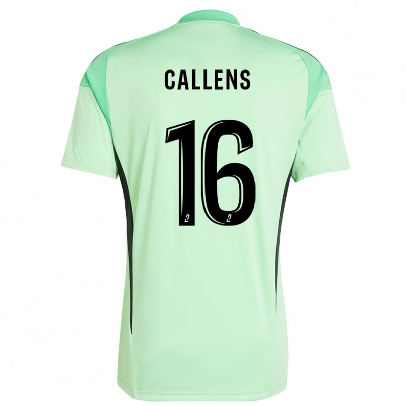 Danxen Kinderen Thomas Callens #16 Lichtgroen Zwart Keepersshirt 2025/26 T-Shirt België