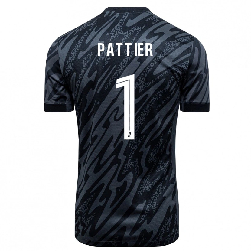 Danxen Kinderen Maxime Pattier #1 Grijs Zwart Keepersshirt 2025/26 T-Shirt België