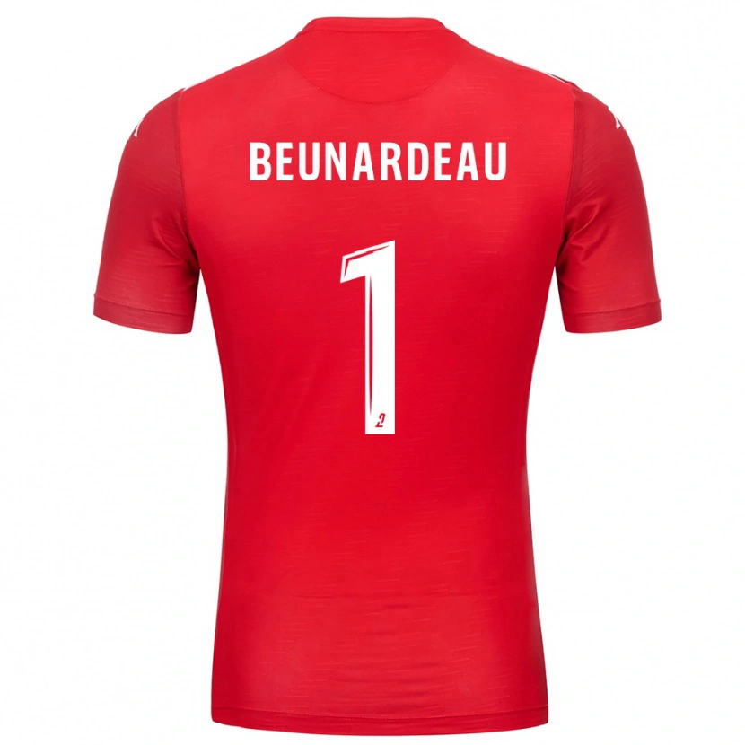 Danxen Kinderen Quentin Beunardeau #1 Rood Wit Keepersshirt 2025/26 T-Shirt België