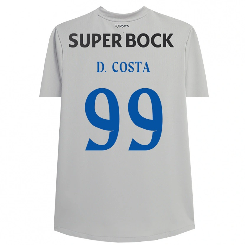 Danxen Kinderen Diogo Costa #99 Lichtgrijs Zwart Keepersshirt 2025/26 T-Shirt België