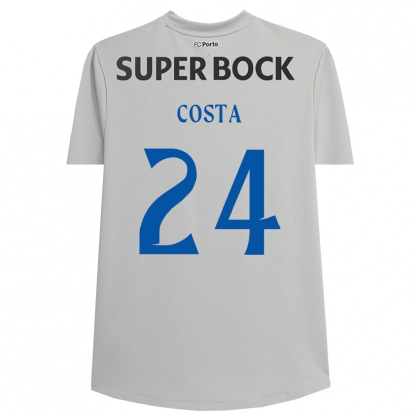 Danxen Kinderen João Costa #24 Lichtgrijs Zwart Keepersshirt 2025/26 T-Shirt België