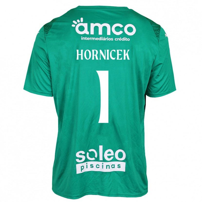 Danxen Kinderen Lukas Hornicek #1 Groen Wit Keepersshirt 2025/26 T-Shirt België