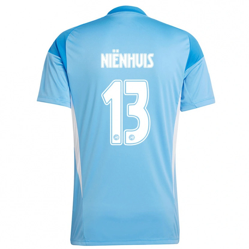 Danxen Kinderen Lois Niënhuis #13 Lichtblauw Wit Keepersshirt 2025/26 T-Shirt België