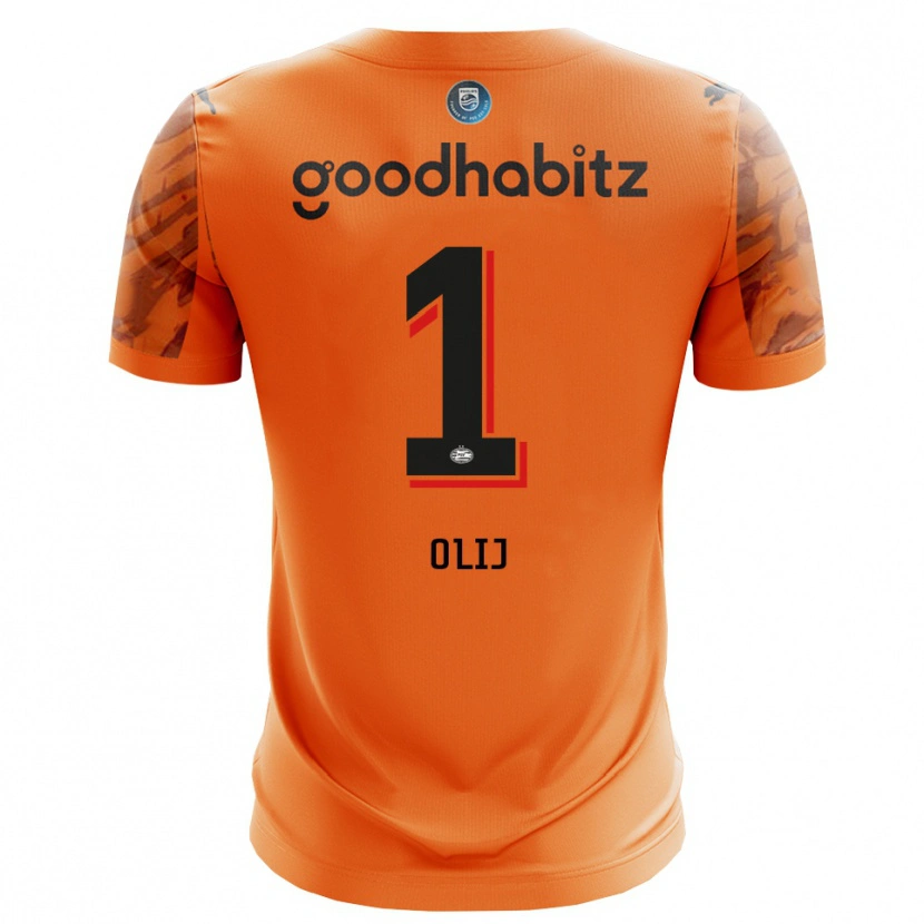 Danxen Kinderen Nick Olij #1 Oranje Zwart Keepersshirt 2025/26 T-Shirt België