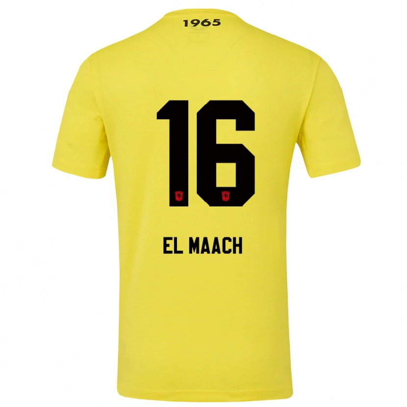 Danxen Kinderen Issam El Maach #16 Geel Zwart Keepersshirt 2025/26 T-Shirt België