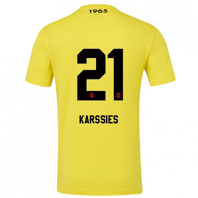 Danxen Kinderen Sam Karssies #21 Geel Zwart Keepersshirt 2025/26 T-Shirt België