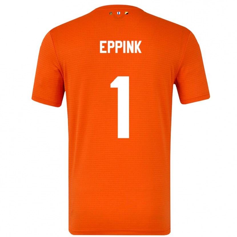 Danxen Kinderen Mees Eppink #1 Oranje Zwart Keepersshirt 2025/26 T-Shirt België