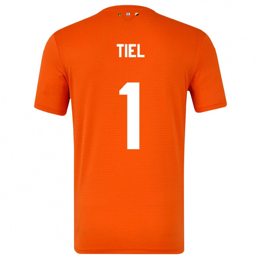 Danxen Kinderen Mick Tiel #1 Oranje Zwart Keepersshirt 2025/26 T-Shirt België