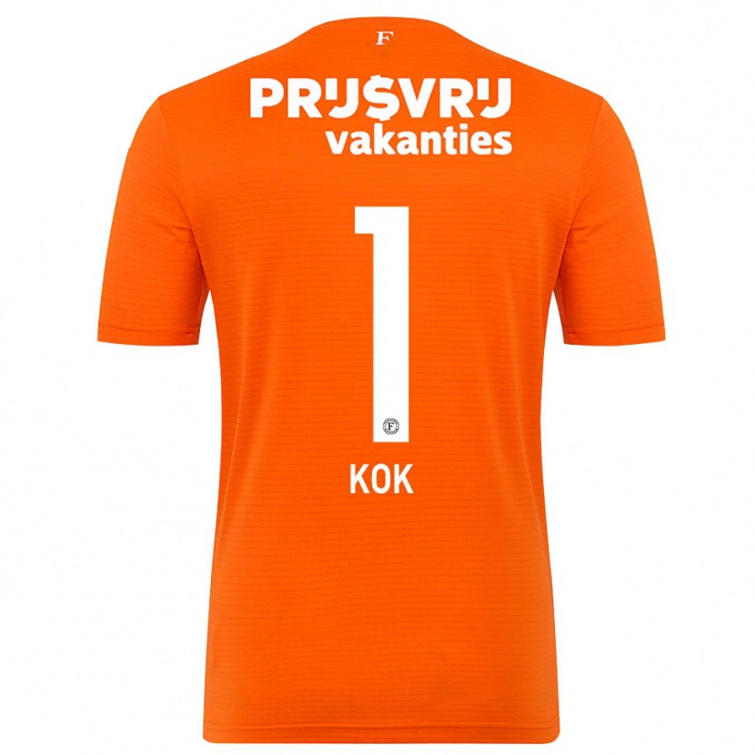 Danxen Kinderen Stefan Kok #1 Oranje Zwart Keepersshirt 2025/26 T-Shirt België