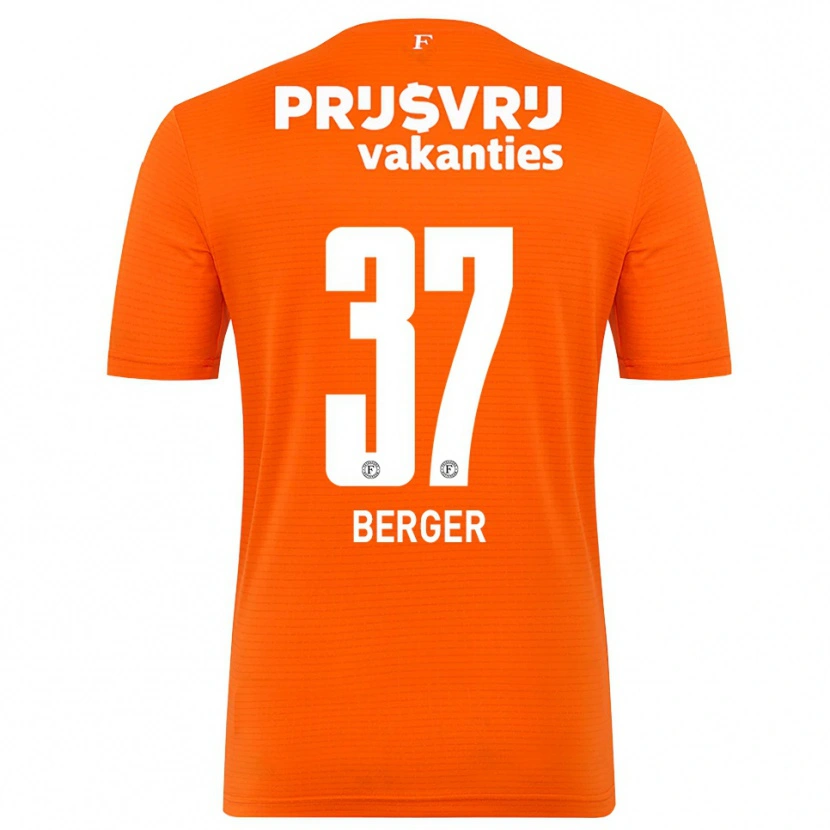Danxen Kinderen Mannou Berger #37 Oranje Zwart Keepersshirt 2025/26 T-Shirt België