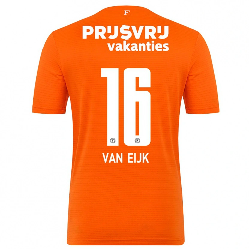 Danxen Kinderen Roos Van Eijk #16 Oranje Zwart Keepersshirt 2025/26 T-Shirt België