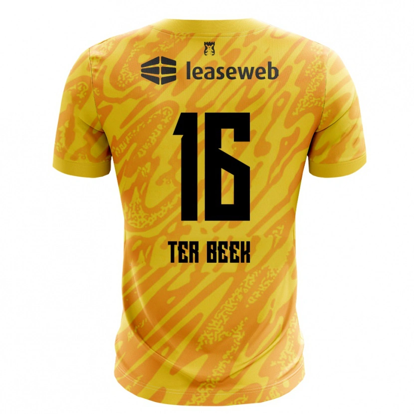 Danxen Kinderen Kai ter Beek #16 Oranje Geel Zwart Keepersshirt 2025/26 T-Shirt België