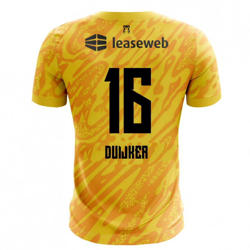 Danxen Kinderen Jaycen Duijker #16 Oranje Geel Zwart Keepersshirt 2025/26 T-Shirt België