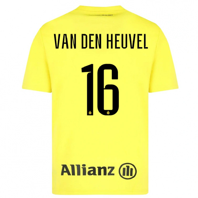 Danxen Kinderen Dani van den Heuvel #16 Geel Zwart Keepersshirt 2025/26 T-Shirt België