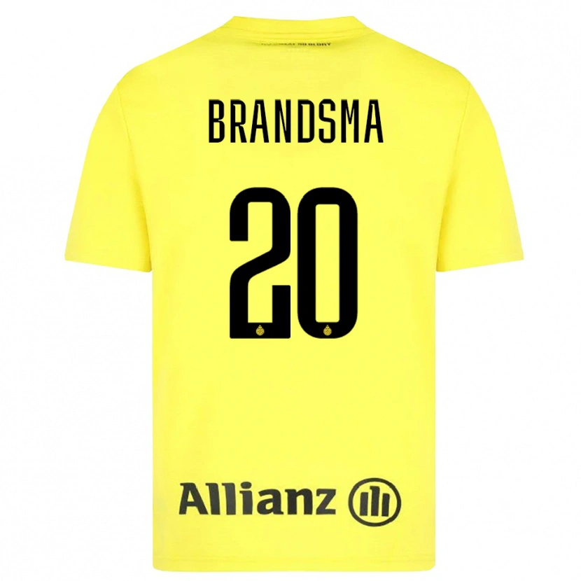 Danxen Kinderen Ilke Brandsma #20 Geel Zwart Keepersshirt 2025/26 T-Shirt België