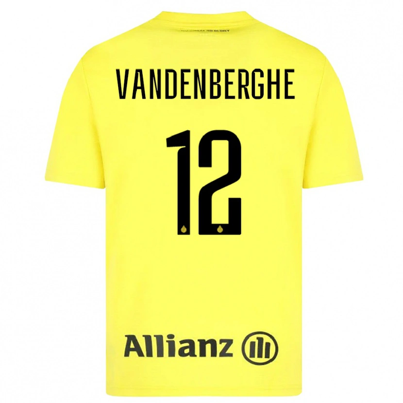 Danxen Kinderen Xander Vandenberghe #12 Geel Zwart Keepersshirt 2025/26 T-Shirt België