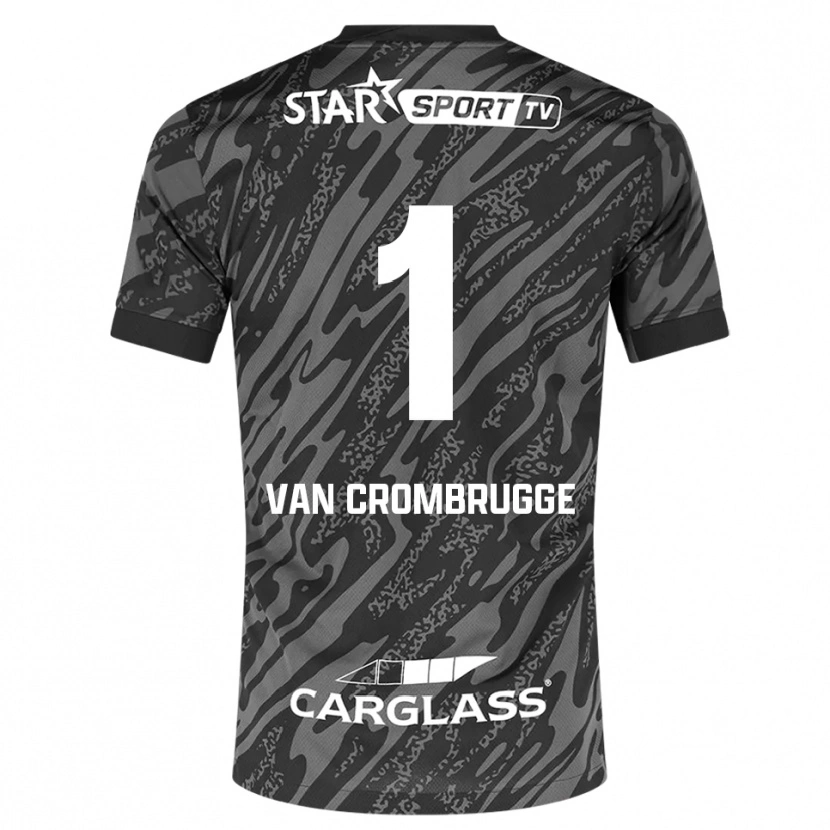 Danxen Kinderen Hendrik Van Crombrugge #1 Donkergrijs Zwart Keepersshirt 2025/26 T-Shirt België