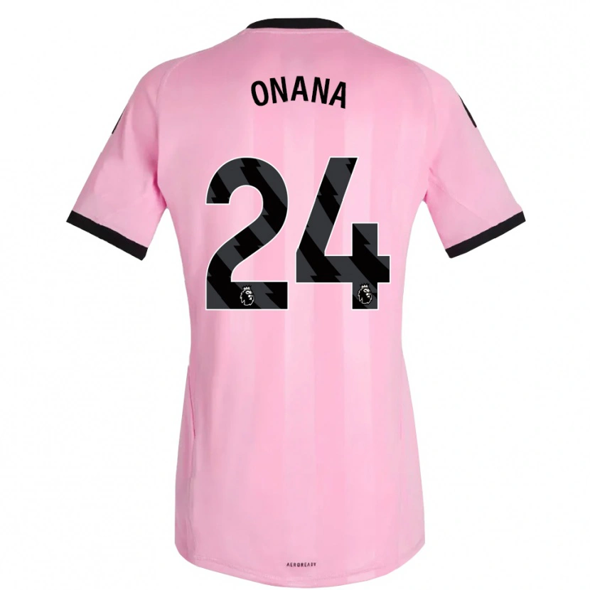 Danxen Kinderen André Onana #24 Roze Zwart Keepersshirt 2025/26 T-Shirt België