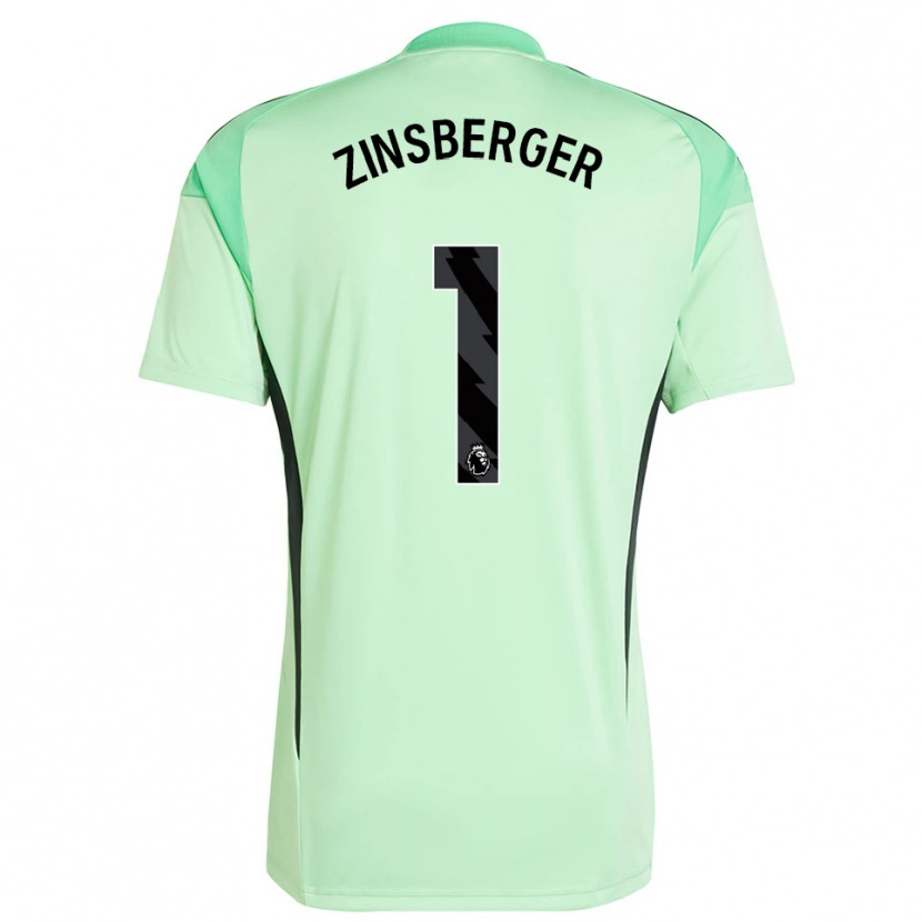 Danxen Kinderen Manuela Zinsberger #1 Lichtgroen Zwart Keepersshirt 2025/26 T-Shirt België