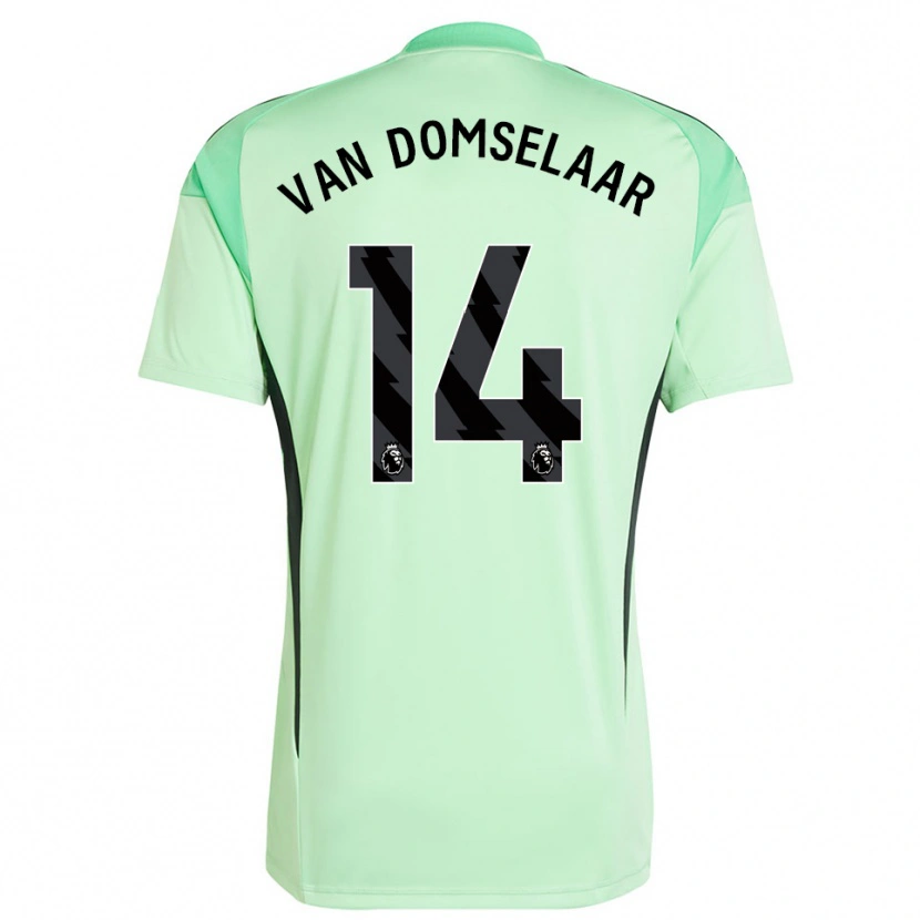 Danxen Kinderen Daphne Van Domselaar #14 Lichtgroen Zwart Keepersshirt 2025/26 T-Shirt België